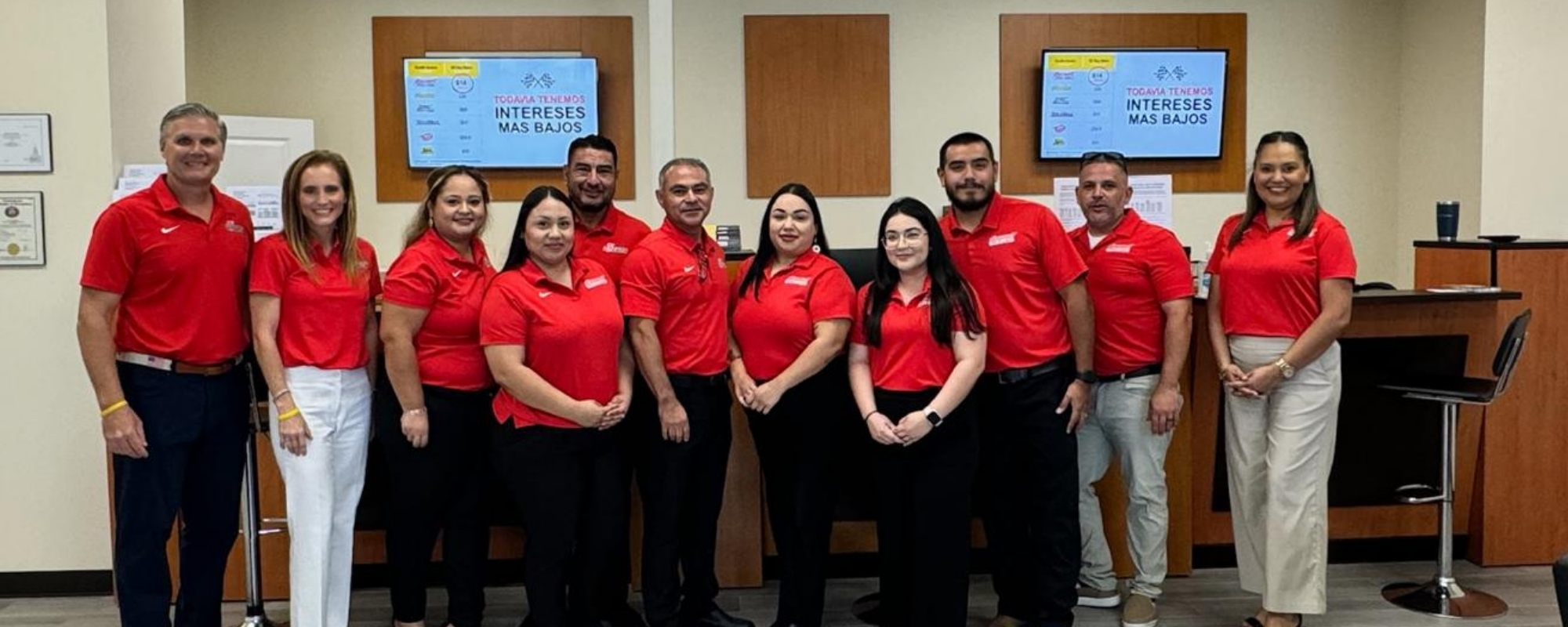 The bilingual Discount Title Loan team at a South Texas branch
